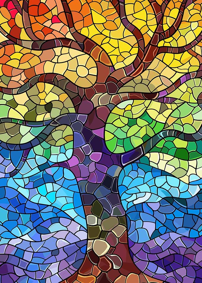 Stained Glass Tree of Life