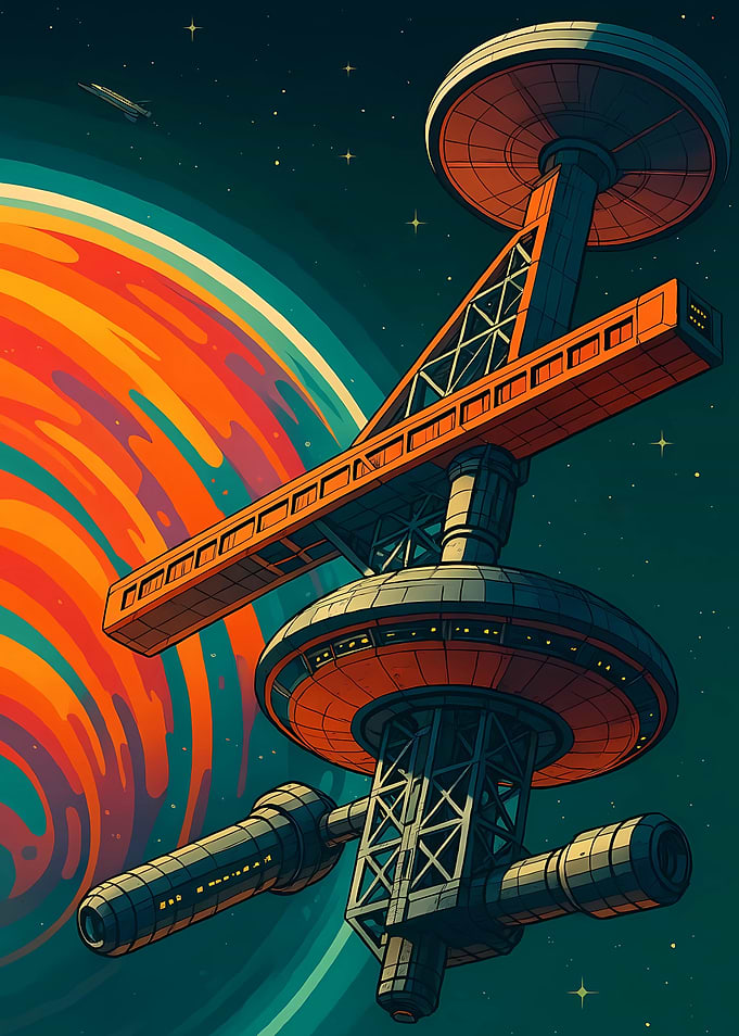 Retro Sci-Fi Space Station