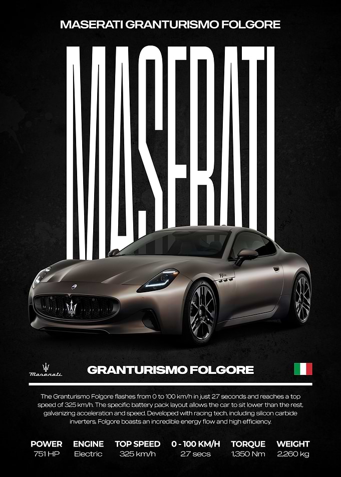 Maserati Granturismo Folgore Poster