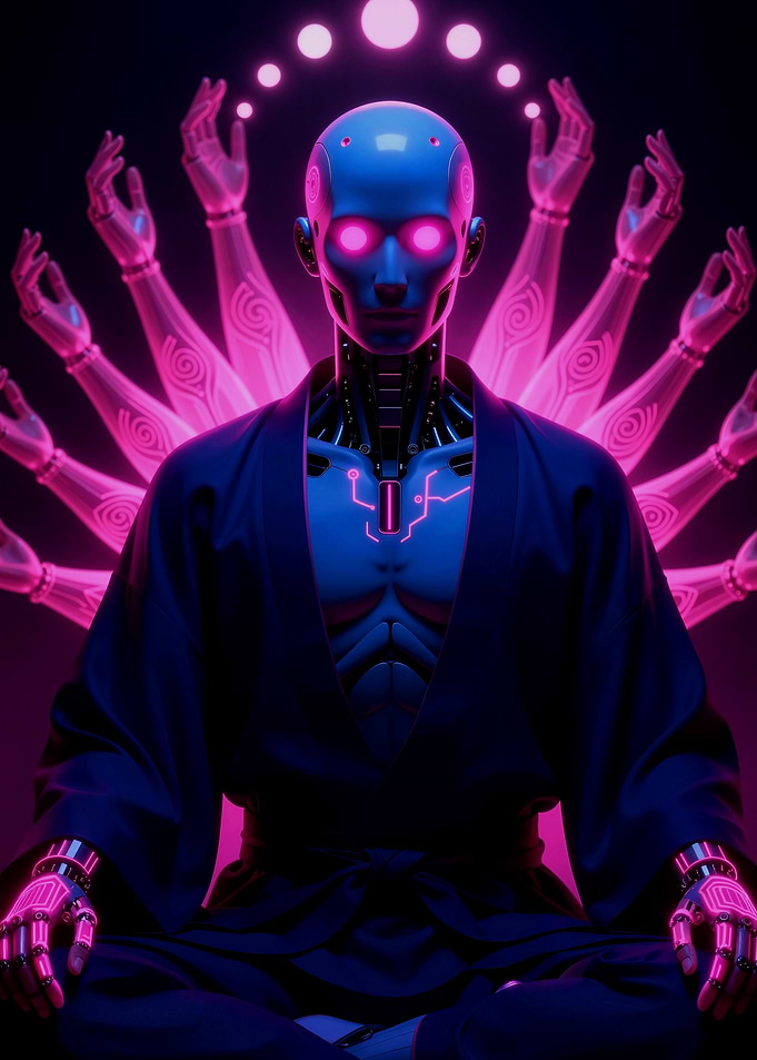 Meditating Robot with Multiple Arms