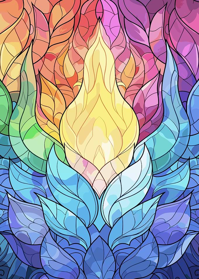 Vibrant Floral Mandala