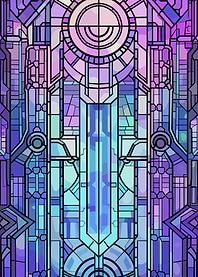 Art Deco Stained Glass Window