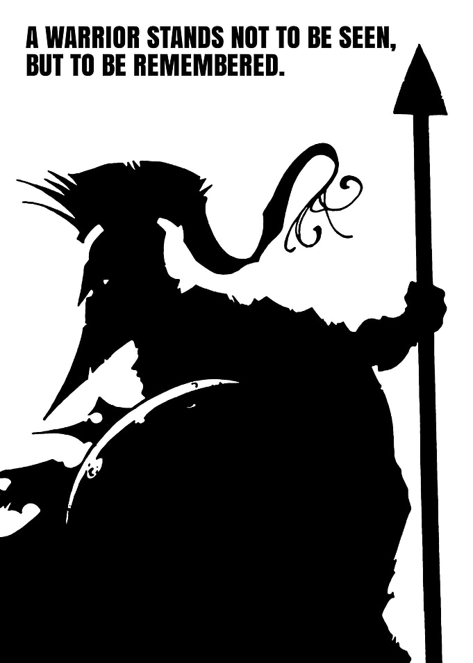 Warrior Quote Silhouette
