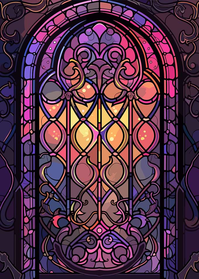 Gothic Stained Glass Window