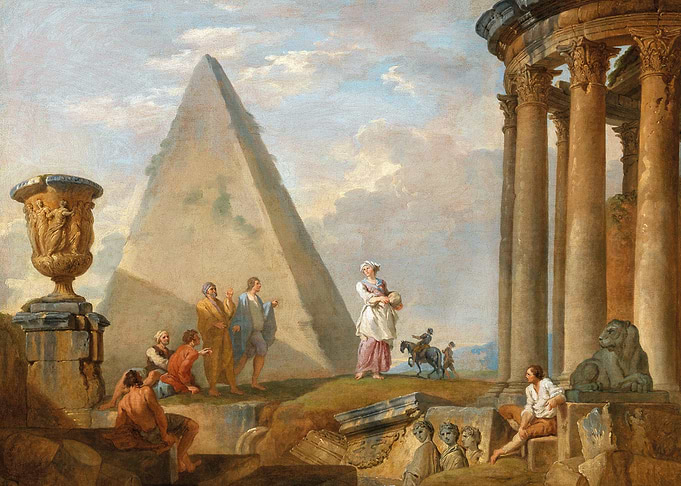 Classical Landscape with Figures and Architecture