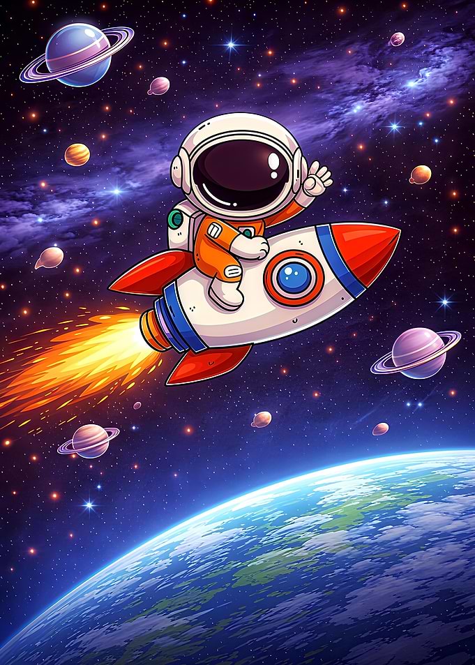 Flying trough Space