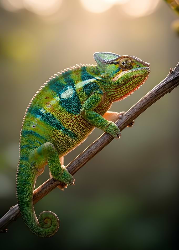 Chameleon on a branch