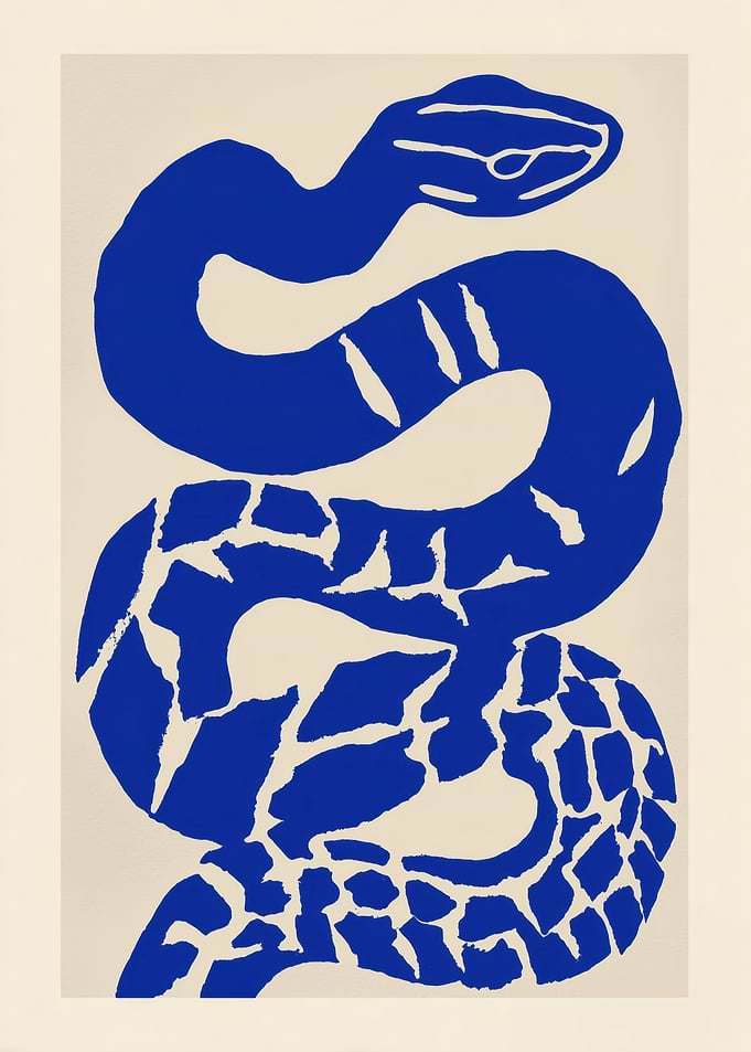 Blue Snake Illustration