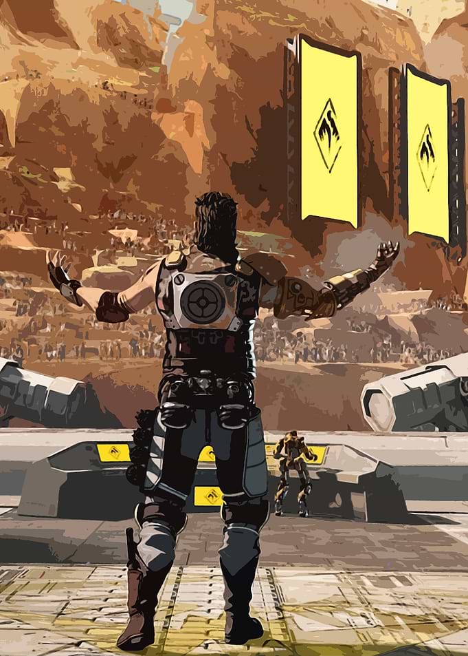 Apex Legends character in arena
