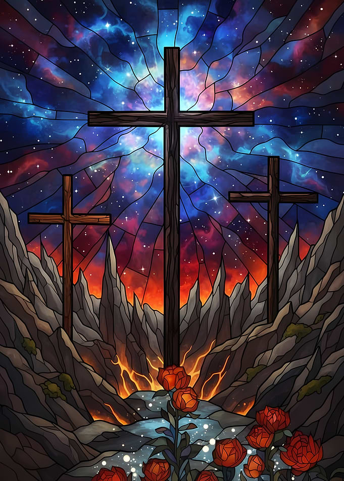 Three Crosses in a Cosmic Landscape