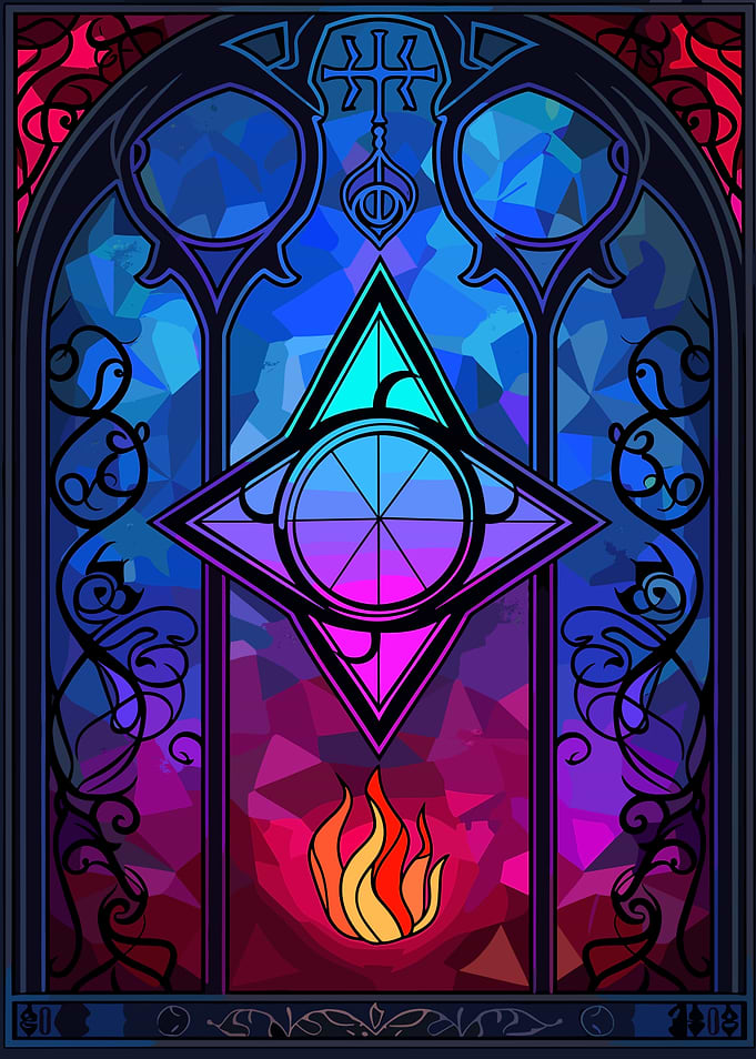 Mystical Stained Glass Window