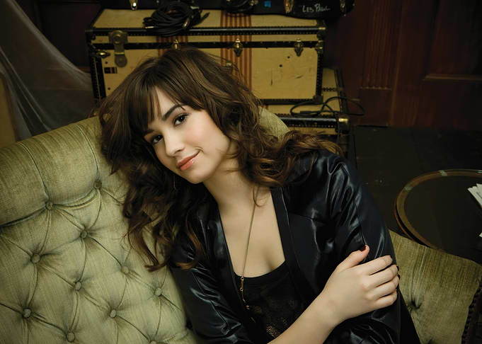 Demi Lovato Posing on a Couch