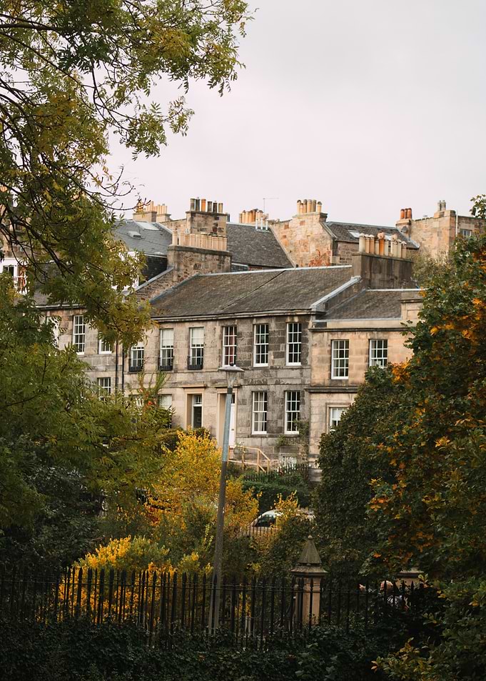 Autumnal View of Historic Edinburgh Buildings