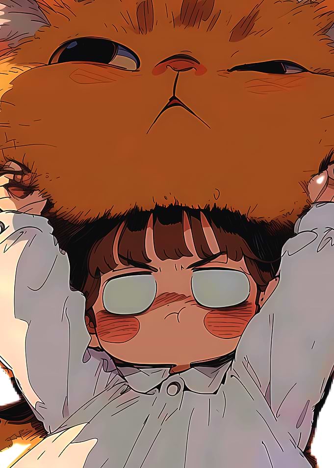 Girl holding a giant cat
