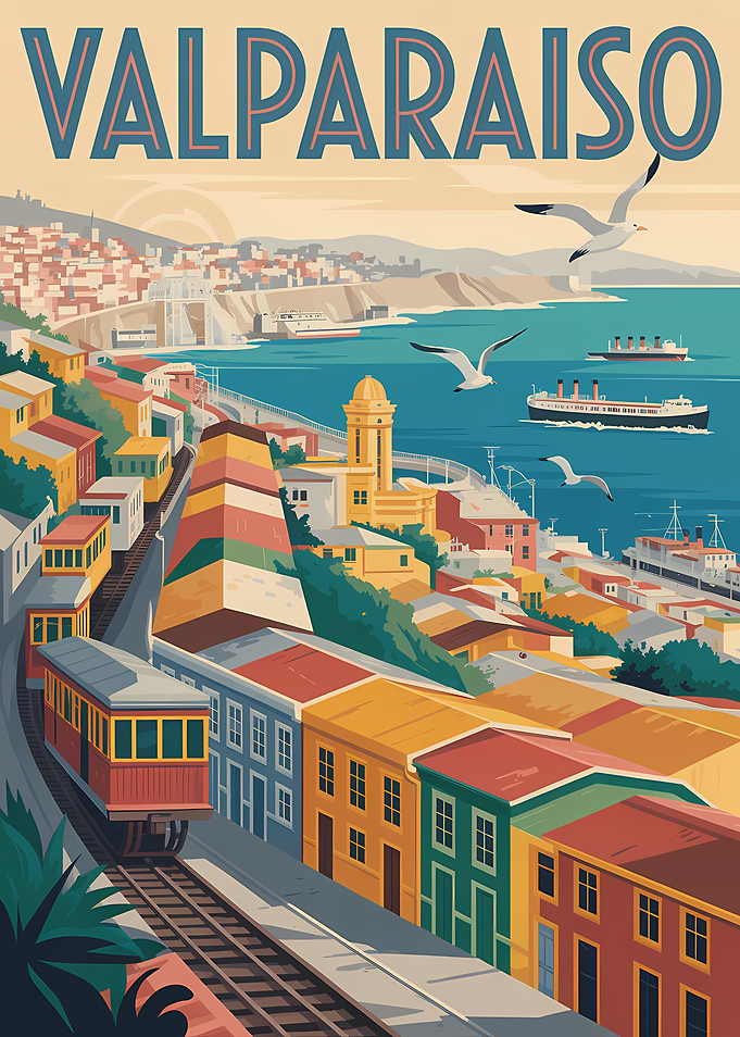 Valparaiso Travel Poster