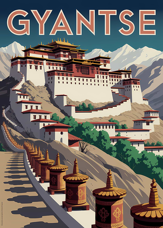 Gyantse Vintage Travel Poster
