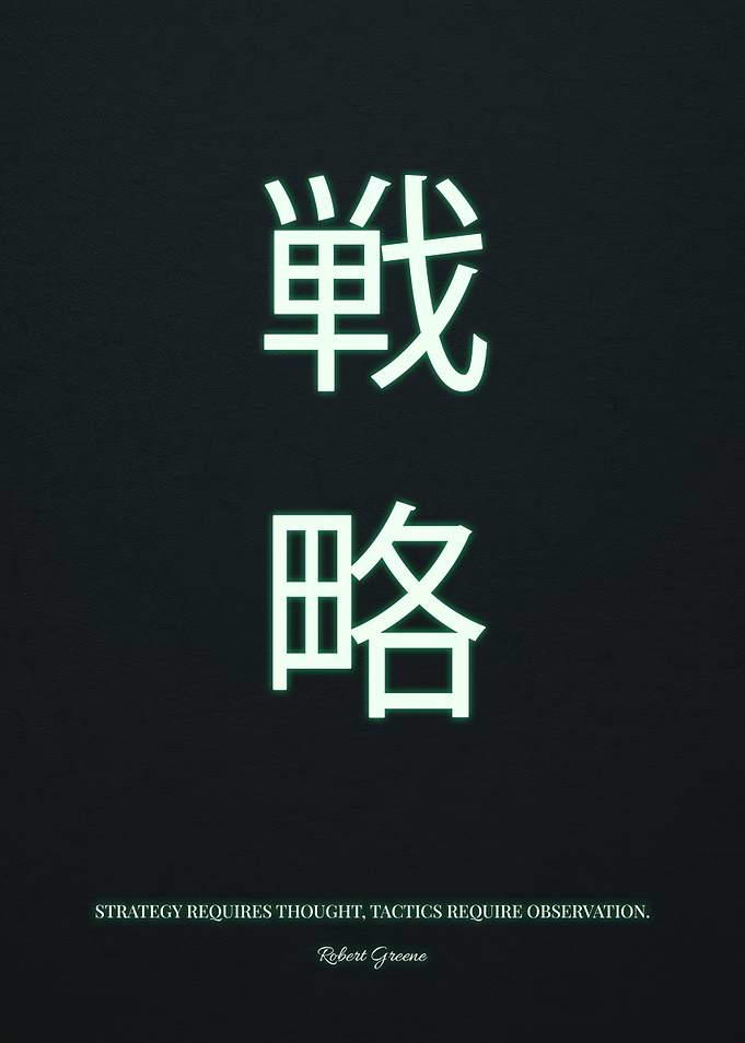 Japanese Kanji for Strategy and Tactics