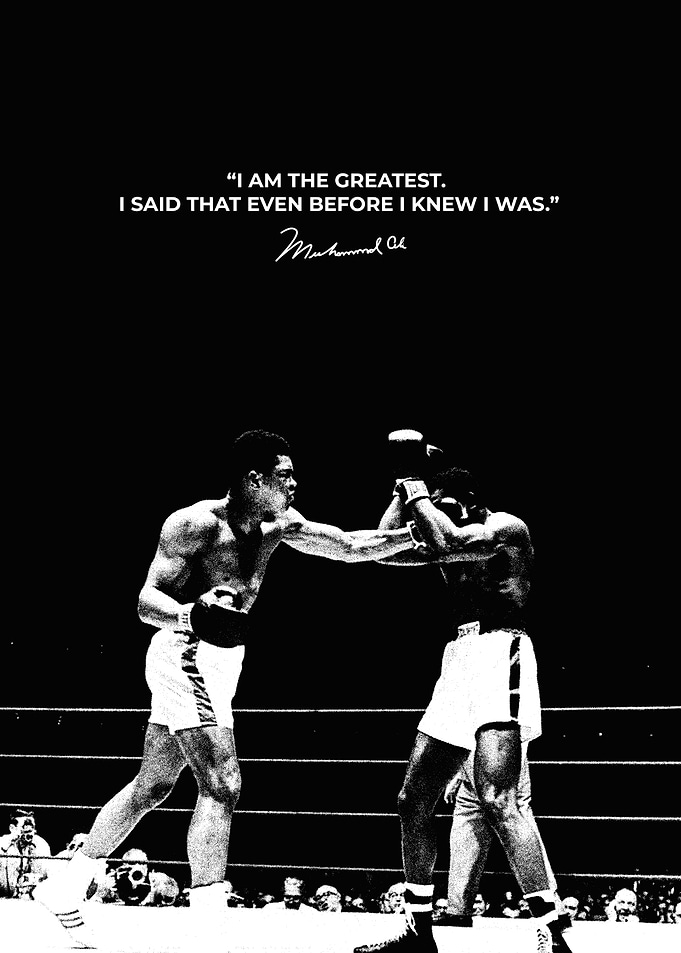 Muhammad Ali Quote Boxing Poster