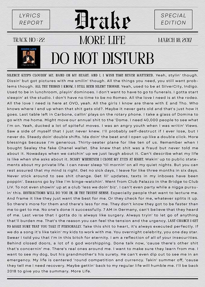 Drake DO NOT DISTURB
