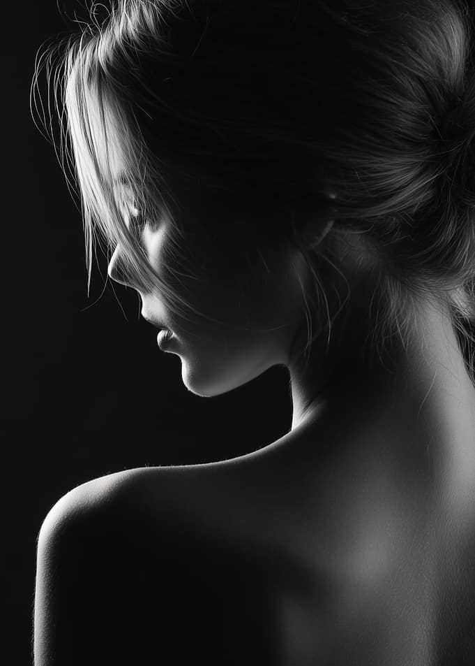 Black and White Portrait of a Woman