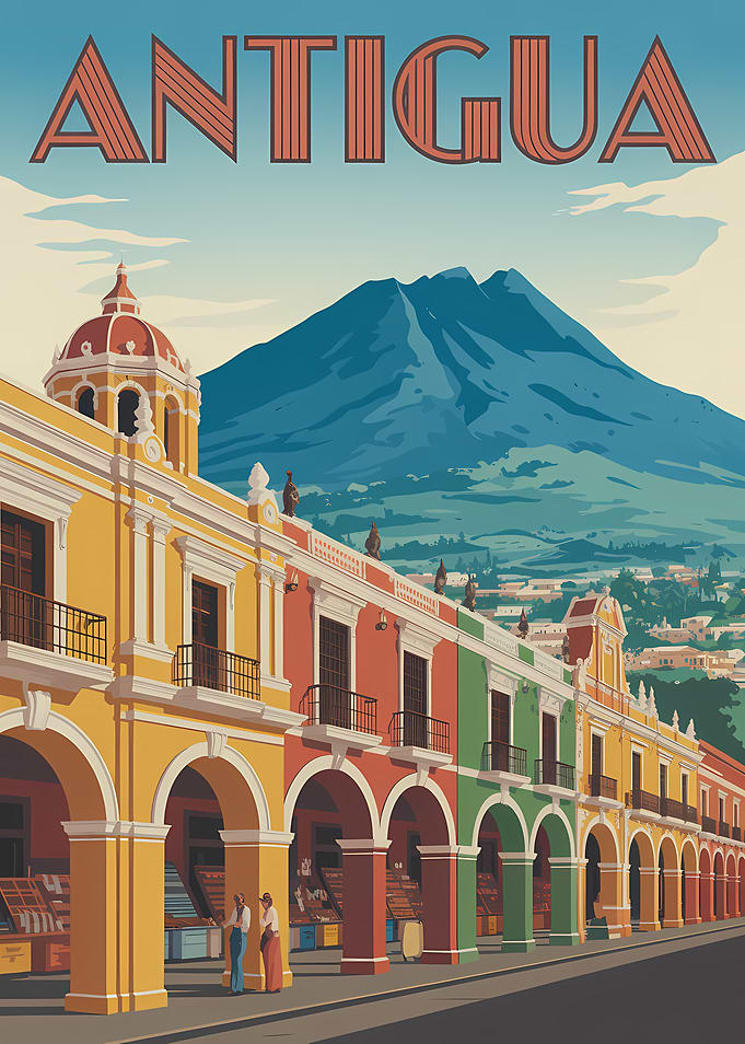 Antigua Travel Poster
