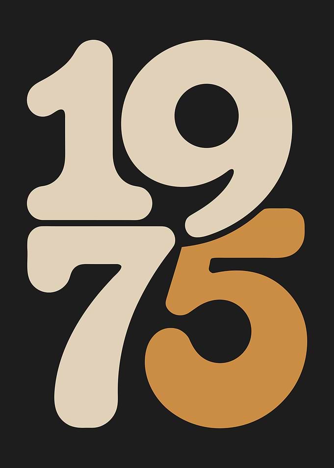 1975 Retro Birthday Design