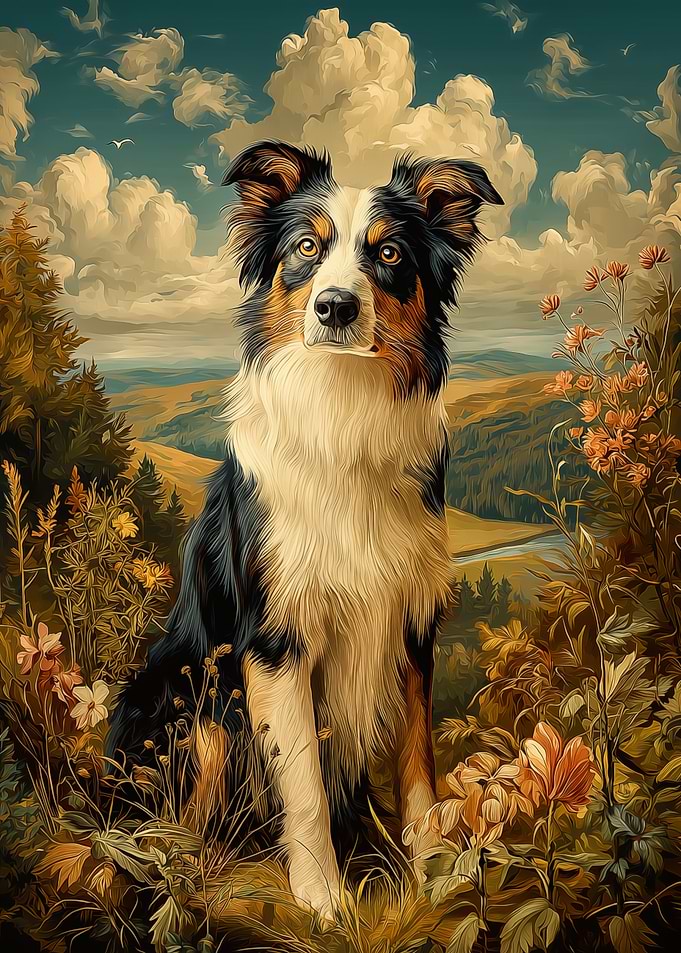 Border Collie in a Field