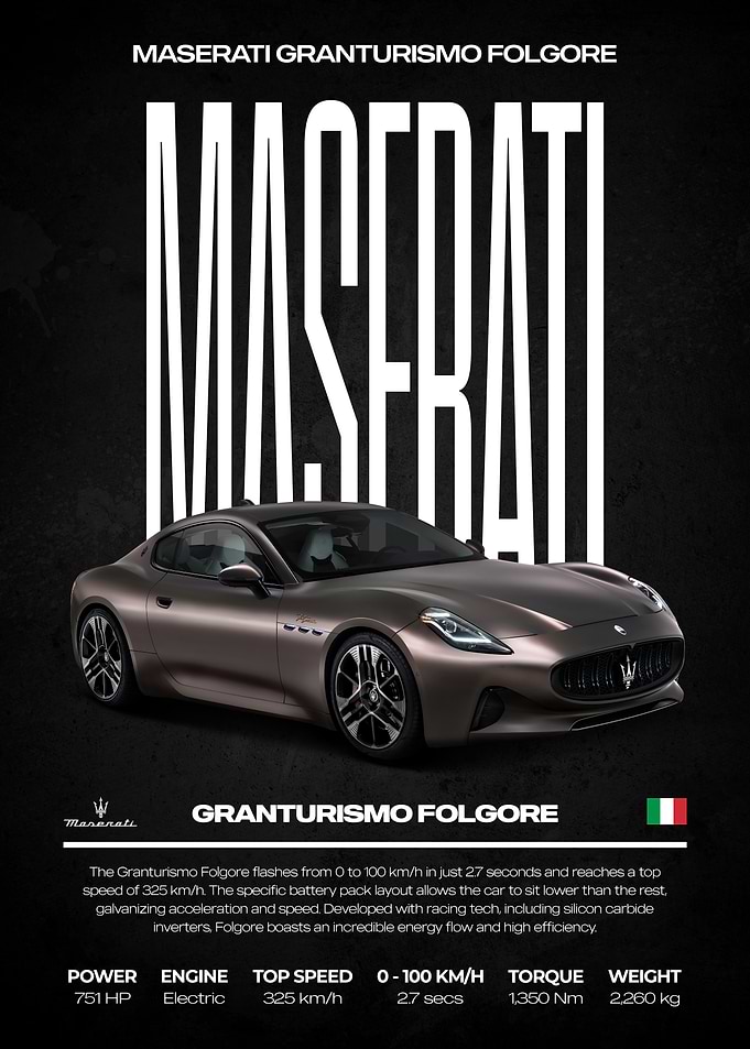 Maserati Granturismo Folgore Poster