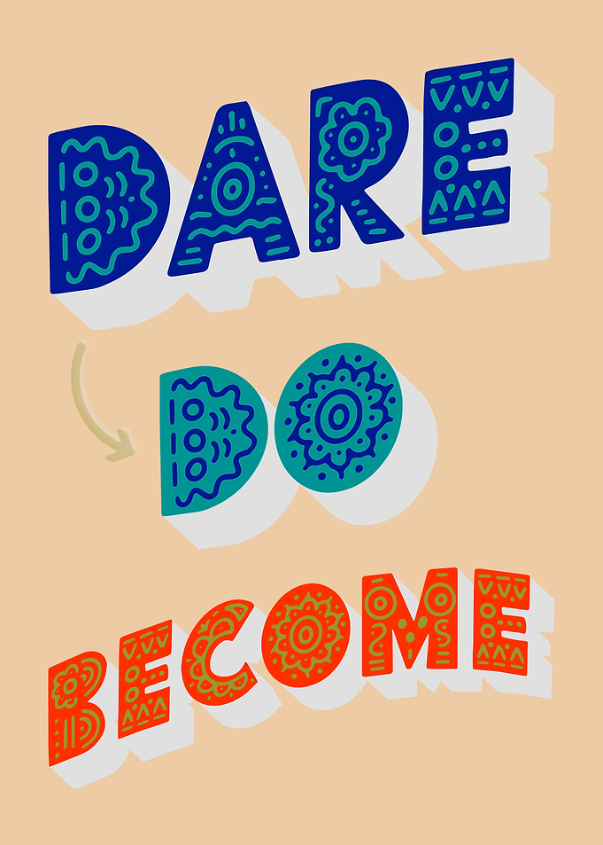 Dare Do Become Bright Color Pattern