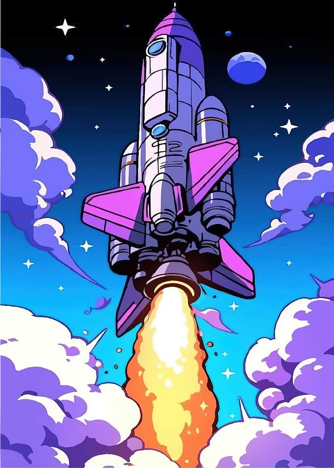 Rocket Launching into Space