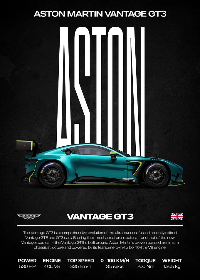 Aston Martin Vantage GT3 Poster