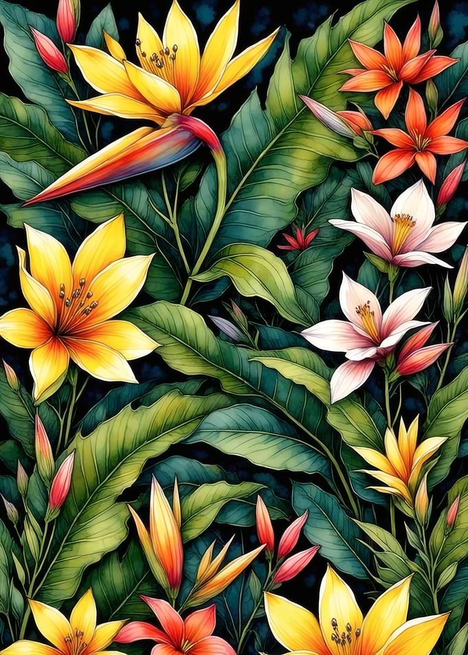 Vibrant Tropical Floral Arrangement