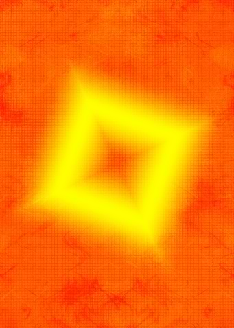 Abstract Orange and Yellow Diamond Glow 1A