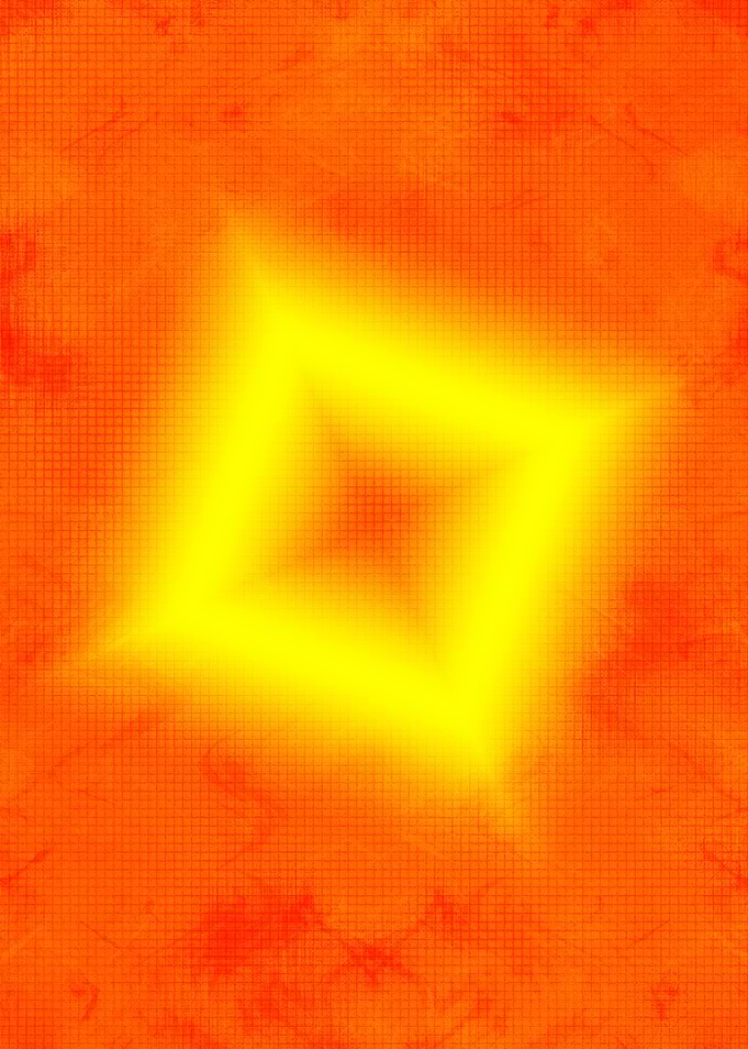 Abstract Orange and Yellow Diamond Glow 1A