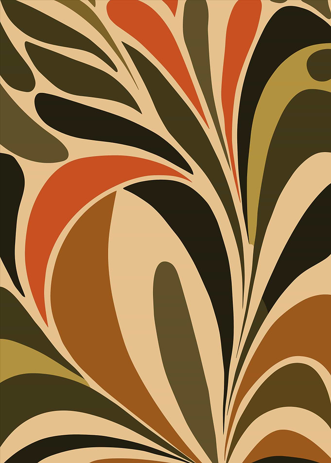 Retro Abstract Floral Pattern