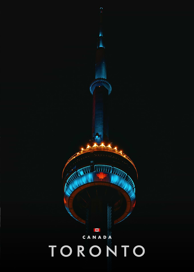 Toronto CN Tower at Night