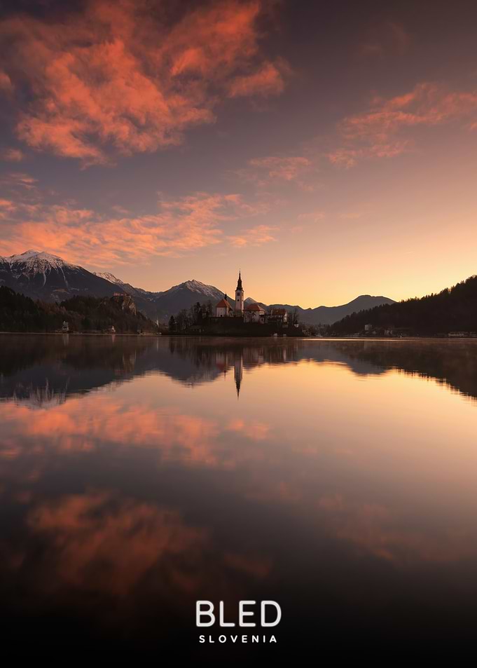 Bled, Slovenia at Sunrise