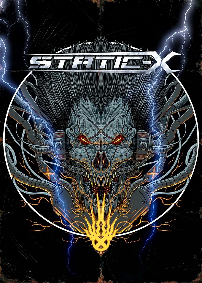 Static-X Skull with Lightning