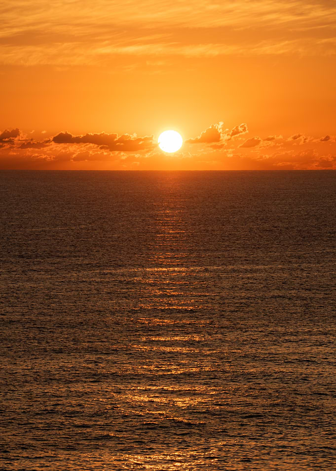 Sunset over the ocean Mallorca