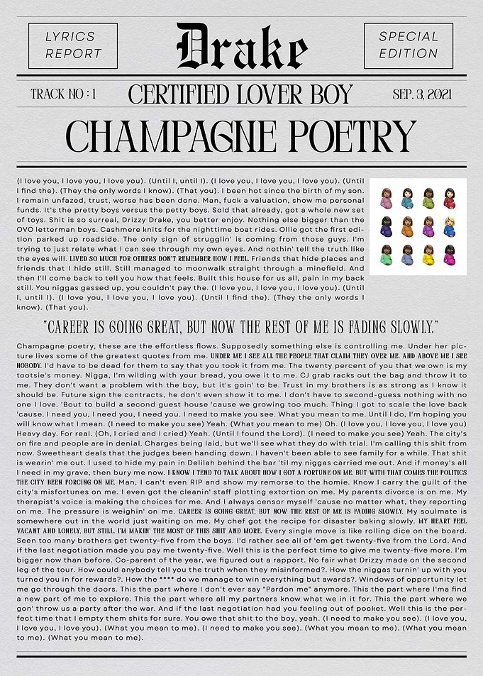 Drake Champagne Poetry Lyrics