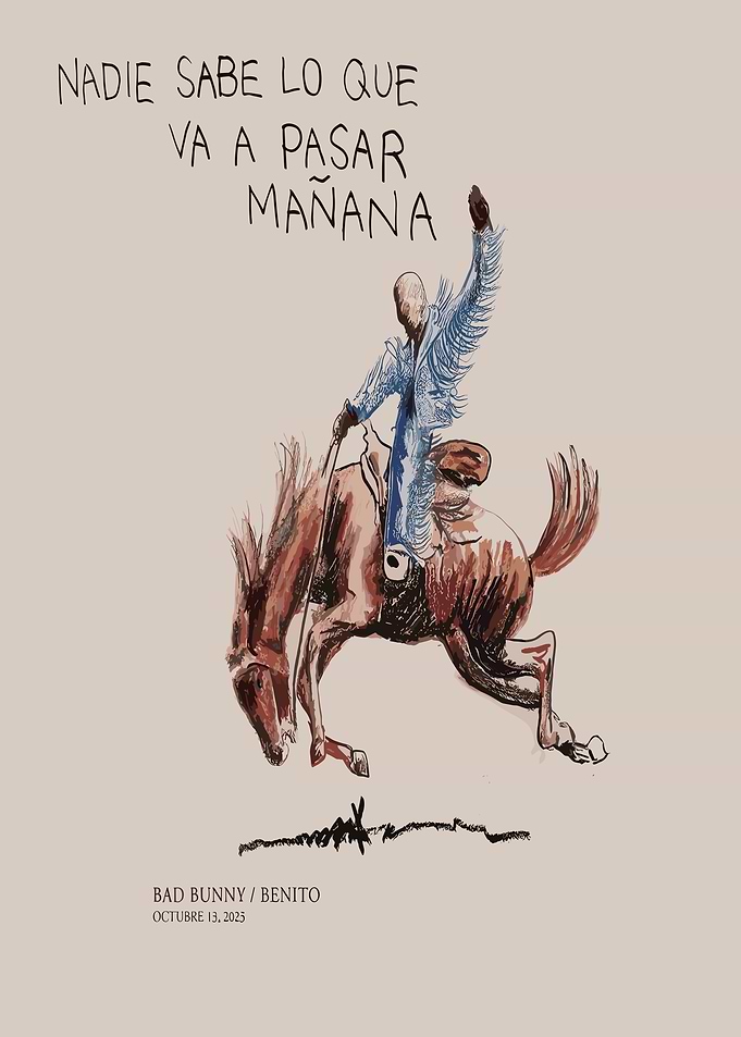 Bad Bunny Cowboy on Horse