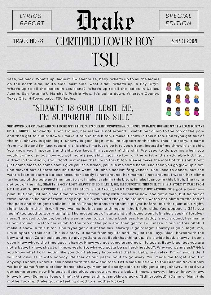 Drake TSU Lyrics