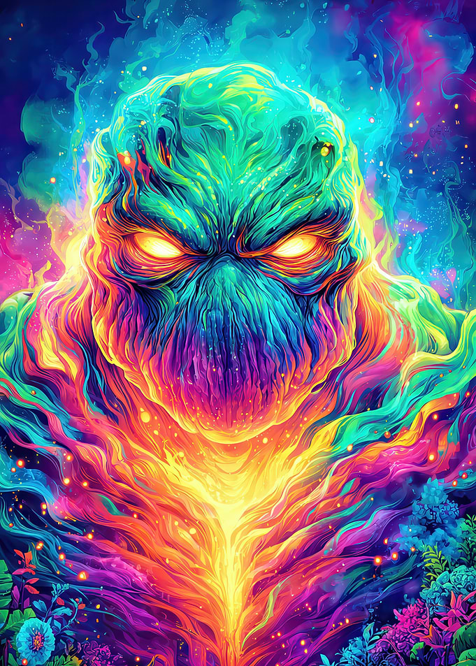 Psychedelic Alien Portrait