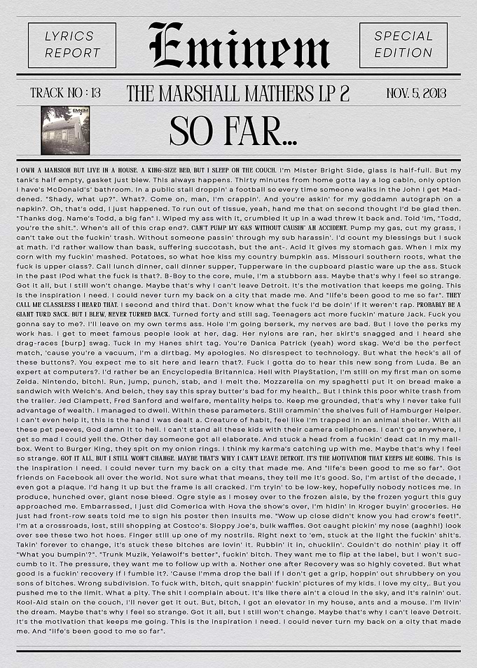 Eminem 'So Far...' Lyrics Report