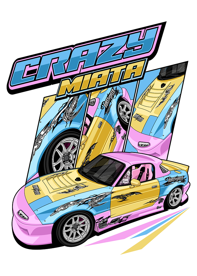 Mazda Miata Drift Build JDM Racing Wall Art