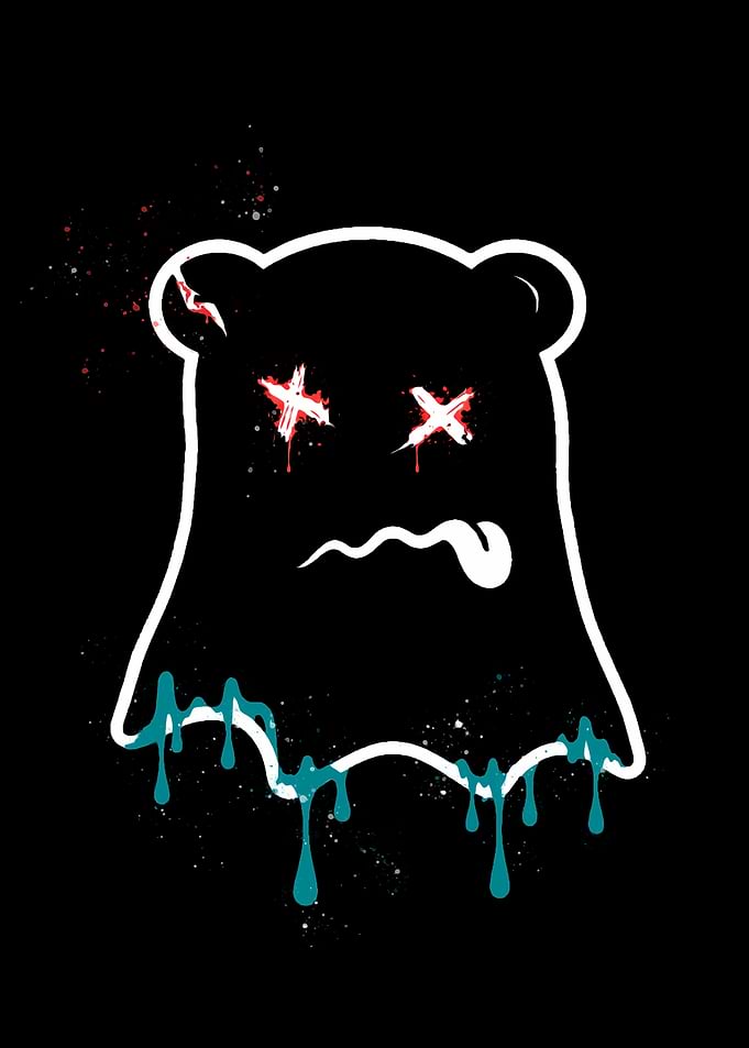 Ghost Bear with X Eyes