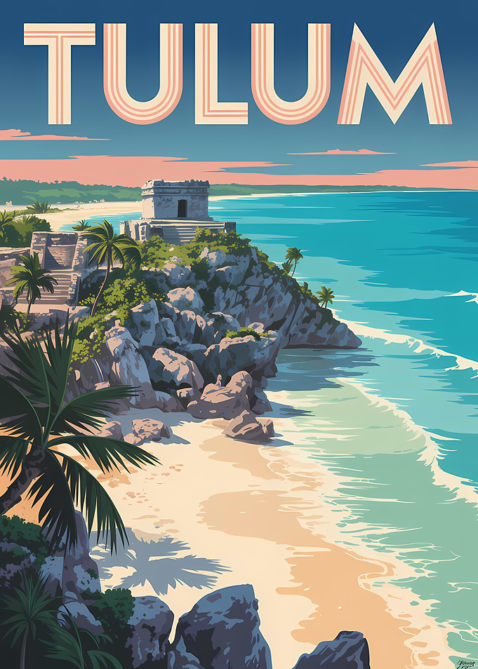 Tulum Travel Poster