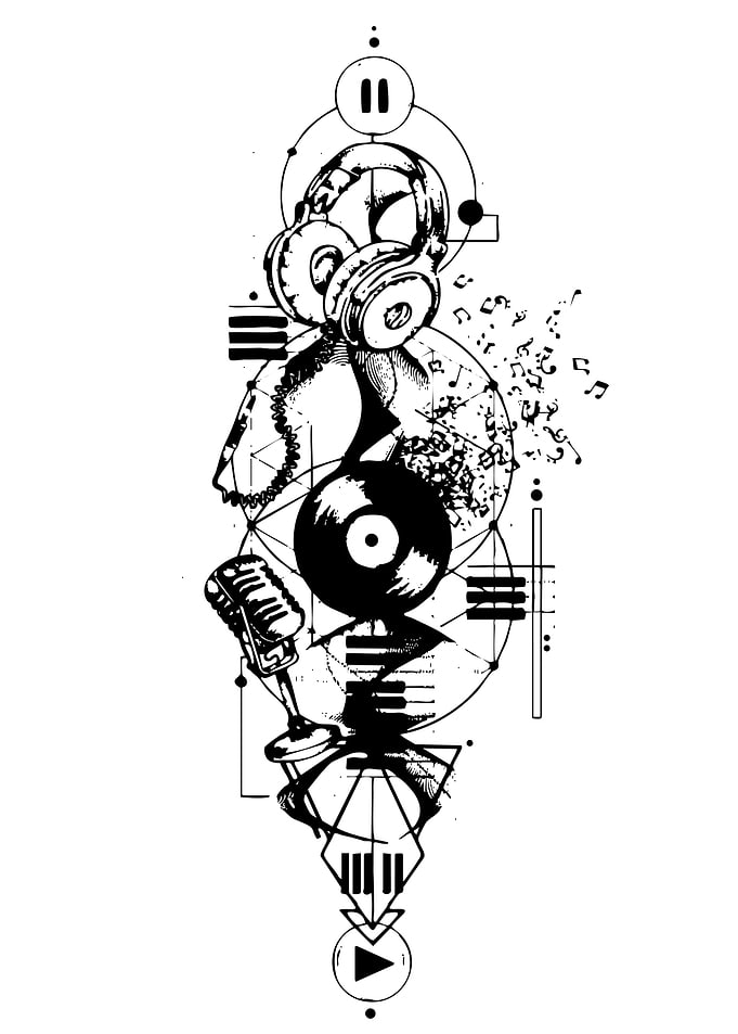 Abstract Music Collage