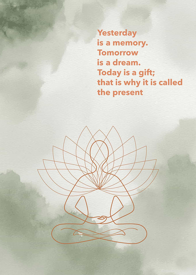 Minfulness Poster; MinimalistSage Green Watercolor & Terracotta line art - serene 2026 Stress-Relief Decor
