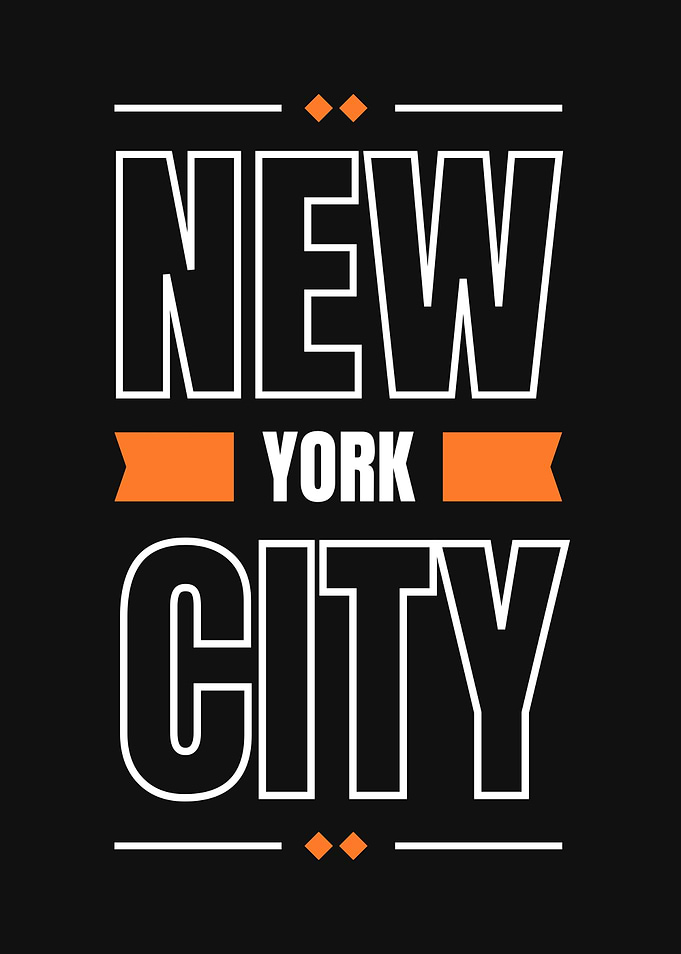 New York City Text Art